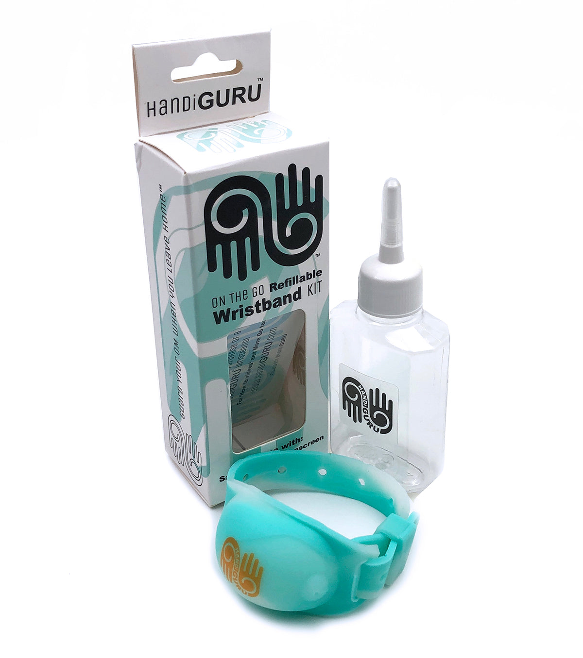 <b>HandiGuru</b> Refillable Silicone Wristband Kit | <b>Mixed Colors</b>